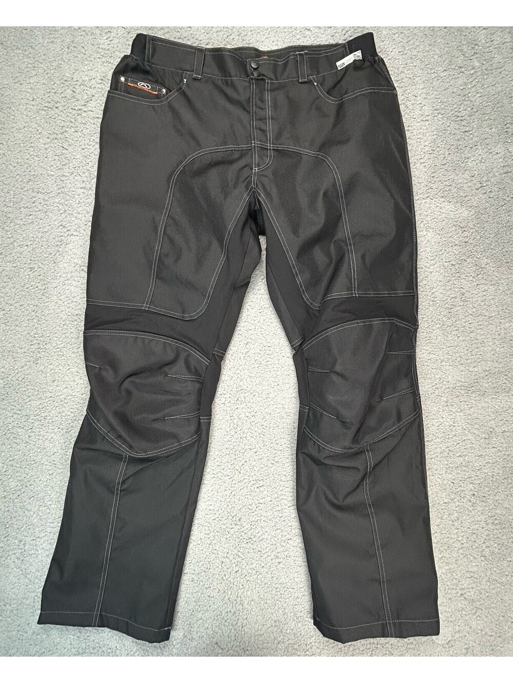 VTG Fieldsheer Textile Motorcycle Pants Mens Black Armored Riding Gear 34x32 480
